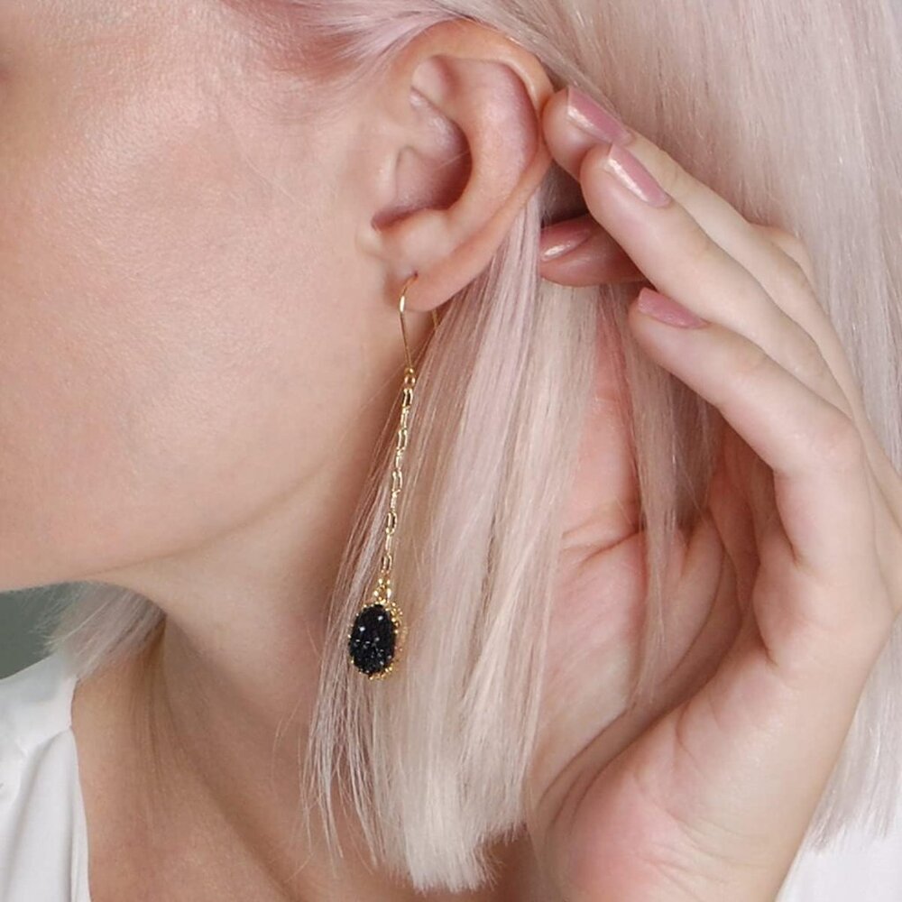 Humble Chic Simulated Druzy Threader Earrings For… - image 7